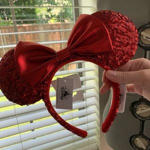 Red Sequin Minnie Ears